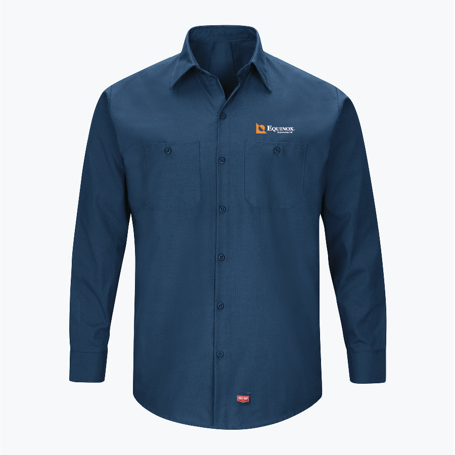 Red Kap Men's Long Sleeve Work Shirt with MIMIX
